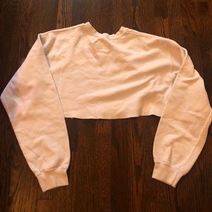 PLT White cropped sweater